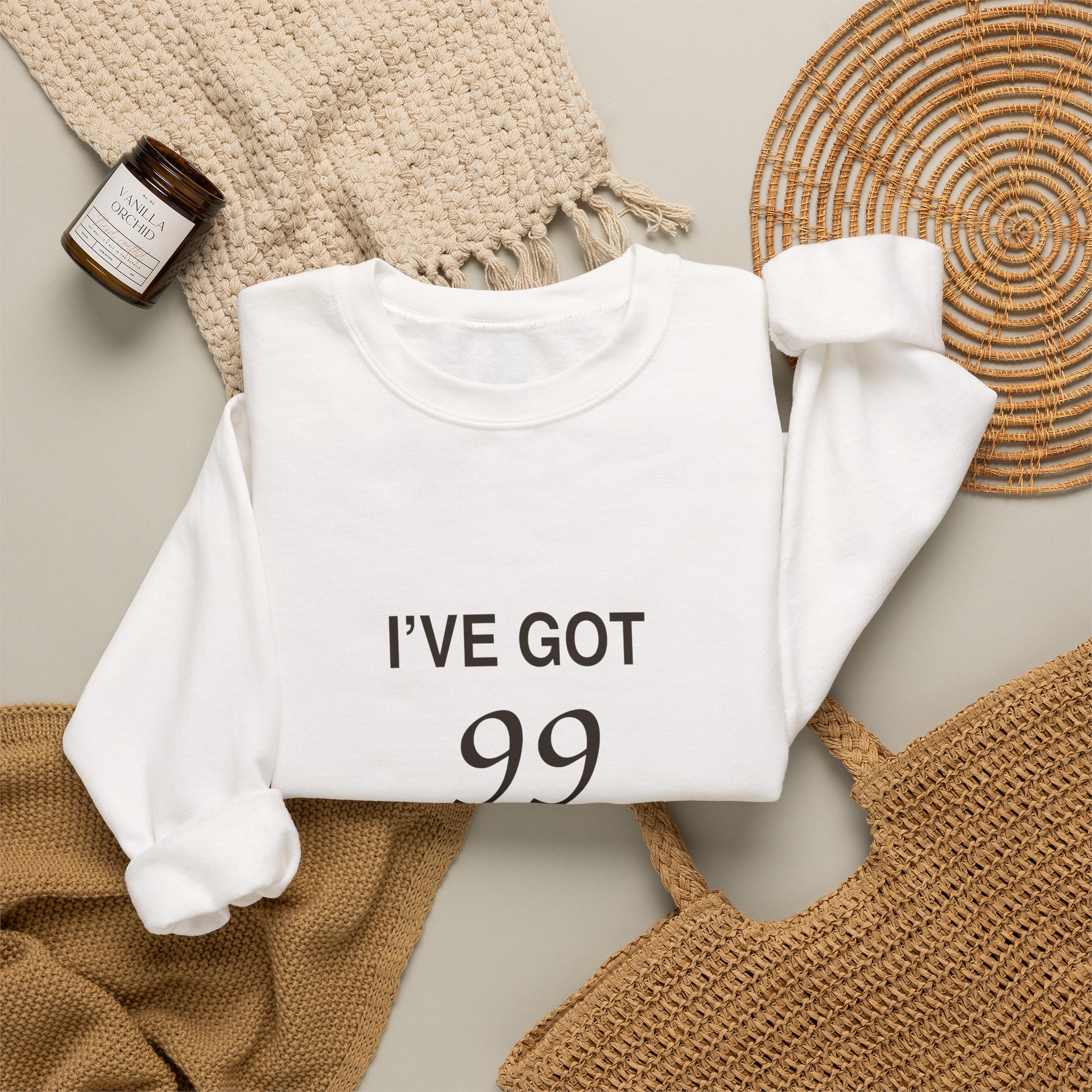 I’ve Got 99 Problems Sweatshirt | But God Is Bigger Christian Crewneck - Image 4