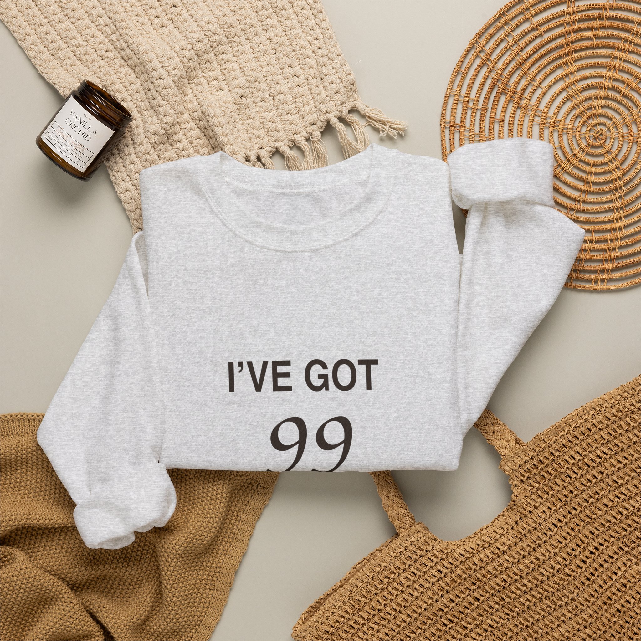 I’ve Got 99 Problems Sweatshirt | But God Is Bigger Christian Crewneck - Image 12